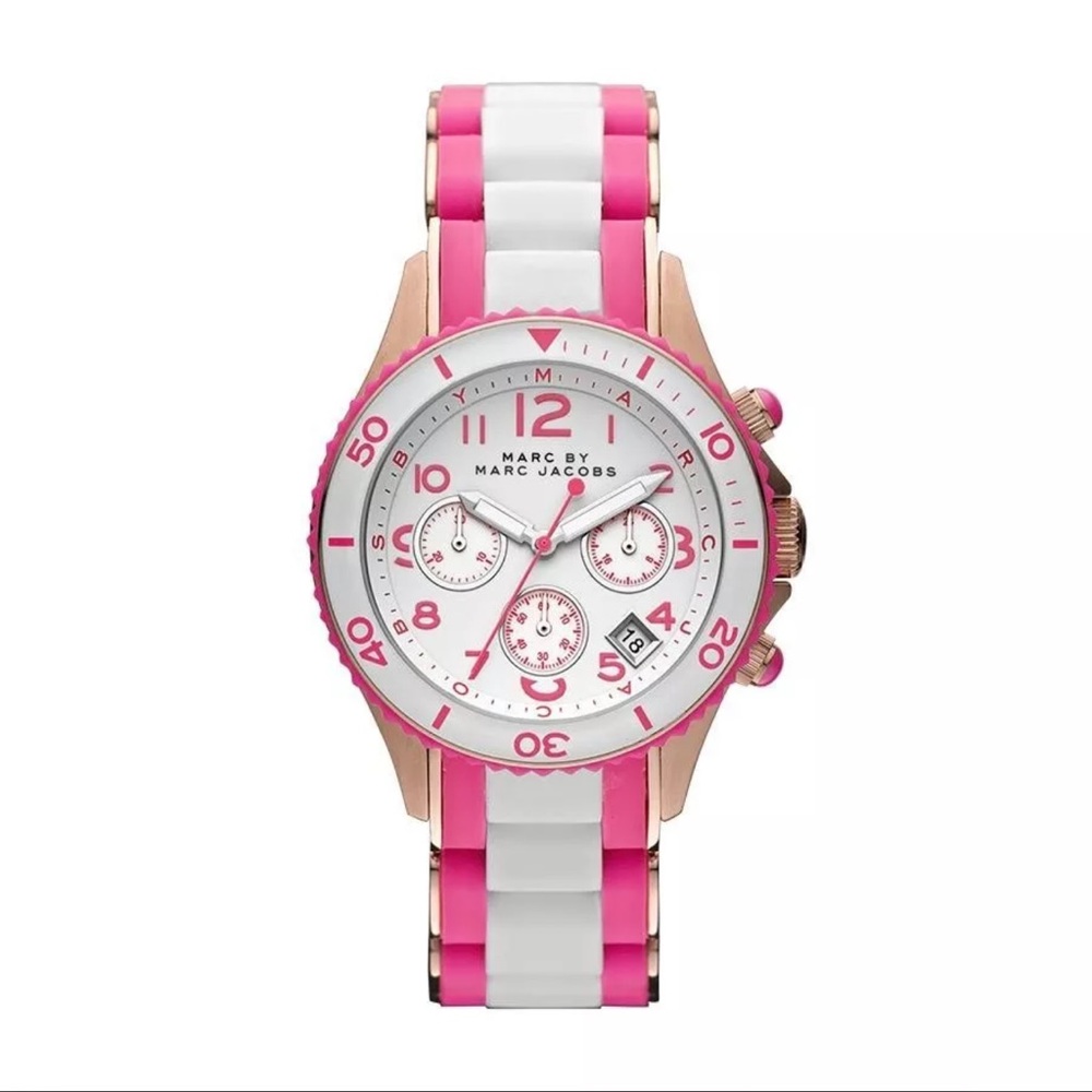 Marc by Marc Jacobs watch NEW pink and gold watch with extra links NWOB - Picture 2 of 8
